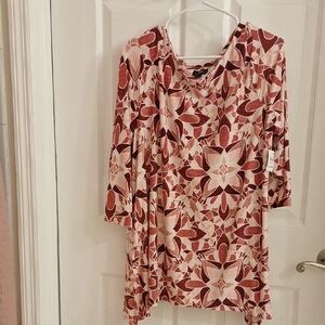 Floral Print Women's Top - Pink